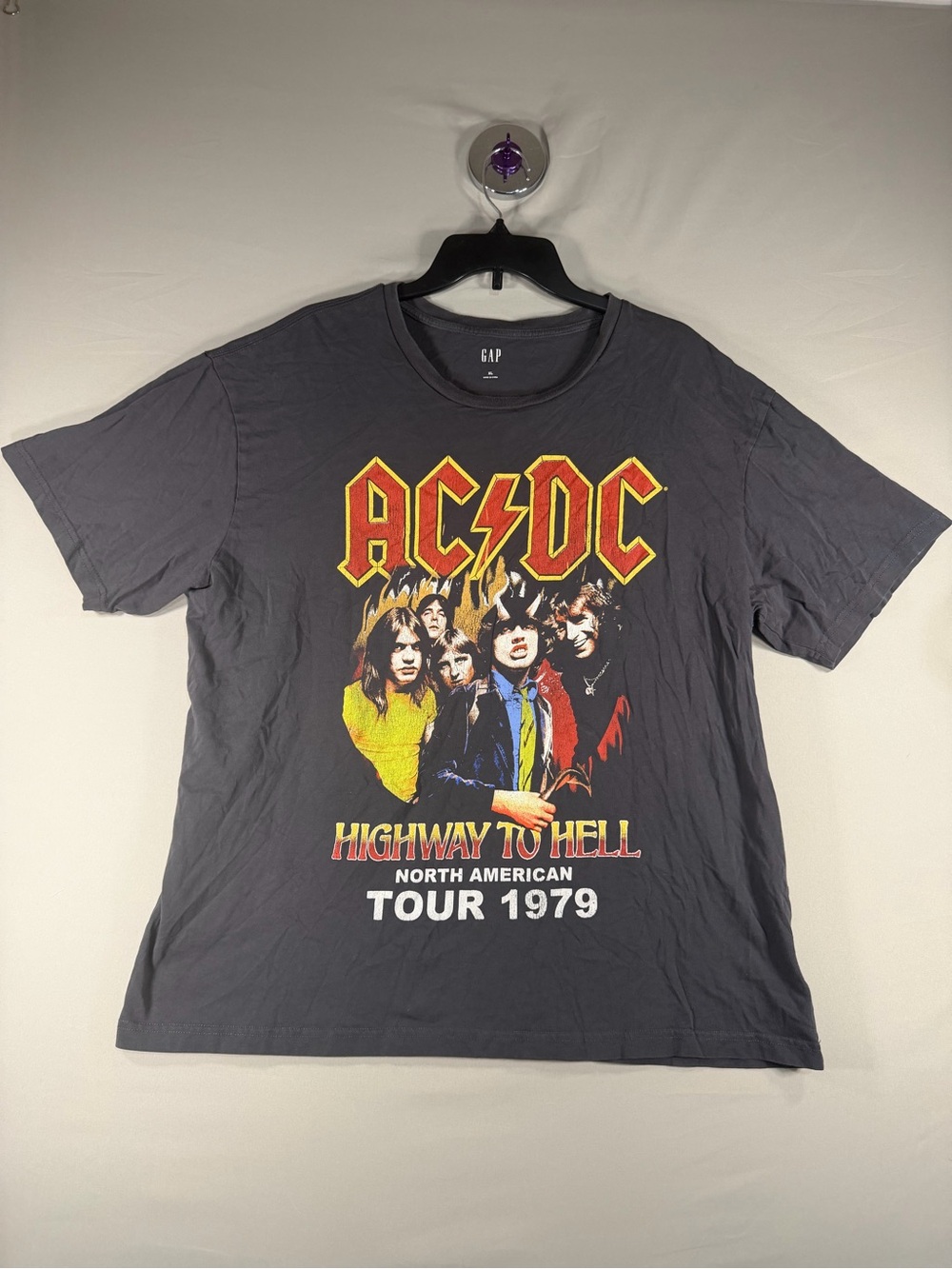GAP Black AC/DC Highway to Hell Tour 1979 Graphic Tee